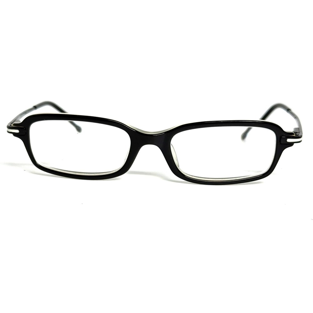 Ray-Ban Titanium Eyeglass Frames Black Silver Rectangular RB1510T 3520 46-16-125